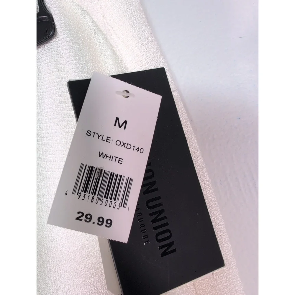 Women's FASHION UNION Off White Textured Skirt Size M NWT